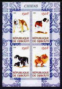 Djibouti 2011 Dogs imperf sheetlet containing 4 values unmounted mint