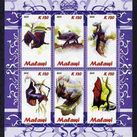 Malawi 2011 Bats perf sheetlet containing 6 values unmounted mint