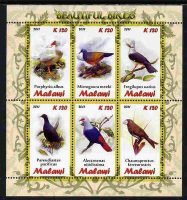 Malawi 2011 Birds perf sheetlet containing 6 values unmounted mint