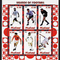 Malawi 2011 Legends of Football perf sheetlet containing 6 values unmounted mint
