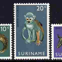 Surinam 1969 Opening of Surinam Zoo set of 3 unmounted mint, SG 652-4