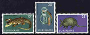 Surinam 1969 Opening of Surinam Zoo set of 3 unmounted mint, SG 652-4