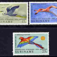Surinam 1971 25th Anniversary of Air Service set of 3 unmounted mint, SG 689-91