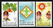 Surinam 1974 50 Years of Scouting set of 3 unmounted mint, SG 776-8