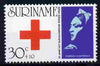 Surinam 1973 30th Anniversary of Red Cross 30c + 10c unmounted mint, SG 753