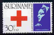 Surinam 1973 30th Anniversary of Red Cross 30c + 10c unmounted mint, SG 753