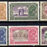 India 1931 Inauguration of New Delhi set of 6 mounted mint SG 226-31