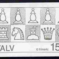 Faroe Islands 1983 Chess Pieces 15k booklet complete and fine, SG SB2