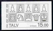 Faroe Islands 1983 Chess Pieces 15k booklet complete and fine, SG SB2