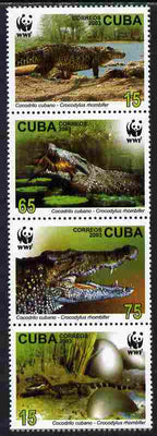 Cuba 2003 WWF - Crocodiles perf set of 4 unmounted mint SG 4692-95