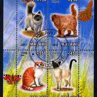 Malawi 2012 Domestic Cats perf sheetlet containing 4 values cto used