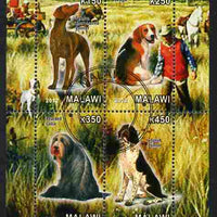 Malawi 2012 Dogs #2 perf sheetlet containing 4 values cto used