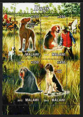 Malawi 2012 Dogs #2 perf sheetlet containing 4 values unmounted mint