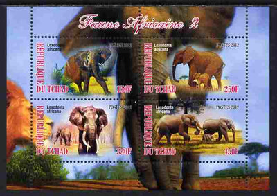 Chad 2012 African Fauna #02 perf sheetlet containing 4 values unmounted mint