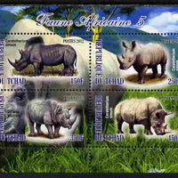 Chad 2012 African Fauna #05 perf sheetlet containing 4 values unmounted mint