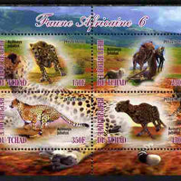 Chad 2012 African Fauna #06 perf sheetlet containing 4 values unmounted mint