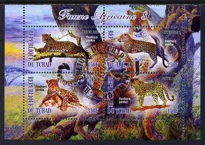 Chad 2012 African Fauna #08 perf sheetlet containing 4 values cto used