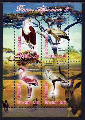 Chad 2012 African Fauna #09 perf sheetlet containing 4 values unmounted mint
