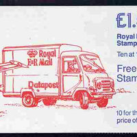 Great Britain 1985 Royal Mail 350 Years £1.53 booklet complete with cyl numbers (Datapost Van, Plane & Concorde) SG FT4