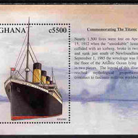 Ghana 1998 Famous Ships - RMS Titanic perf m/sheet unmounted mint SG MS 2697a