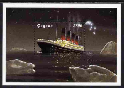Guyana 1998 85th Anniversary of Sinking of RMS Titanic $300 m/sheet unmounted mint SG MS 5288