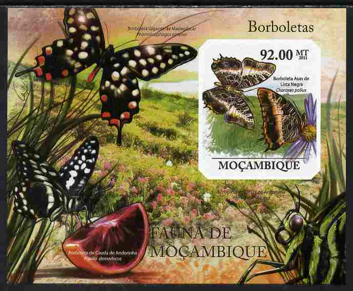 Mozambique 2011 Butterflies #6 imperf m/sheet unmounted mint. Note this item is privately produced and is offered purely on its thematic appeal