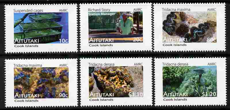 Cook Islands - Aitutaki 2011 Clams perf set of 6 values unmounted mint