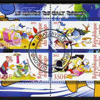 Congo 2012 Disney Cartoons #3 perf sheetlet containing 4 values cto used