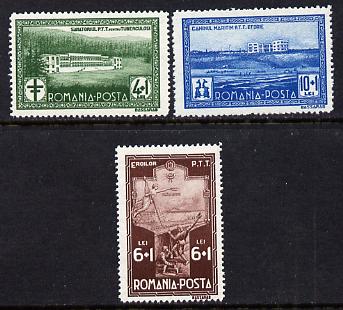 Rumania 1932 Postal Employees Fund set of 3 unmounted mint,,SG 1265-67