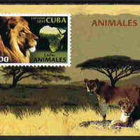 Cuba 2011 Animals #2 perf m/sheet unmounted mint