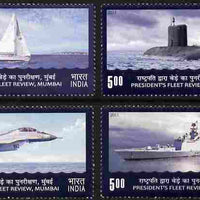 India 2011 President's Fleet Review set of 4 unmounted mint