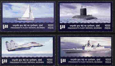 India 2011 President's Fleet Review set of 4 unmounted mint
