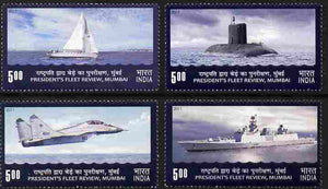 India 2011 President's Fleet Review set of 4 unmounted mint