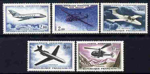 France 1960 Aviation perf set of 5 mounted mint SG 1457-60