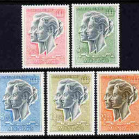 Monaco 1966 Prince Rainier & Princess Grace Air set of 5 complete unmounted mint, SG 858-62
