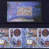 Aland Islands 1999 Folk Art - Decorated Furniture 19m20 booklet complete and fine SG SB7