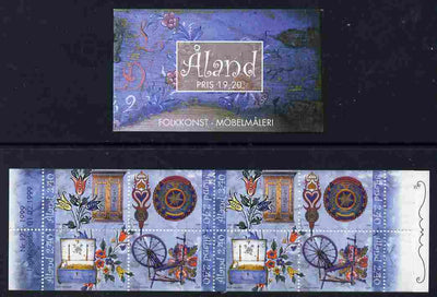 Aland Islands 1999 Folk Art - Decorated Furniture 19m20 booklet complete and fine SG SB7