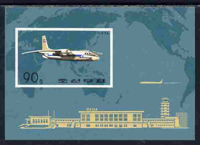 North Korea 1974 Civil Aviation imperf m/sheet unmounted mint SG MS N1297
