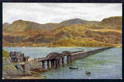 Postcard Viaduct & Cader Idris published by Salmon based on watercolour by A R Quinton unused and fine