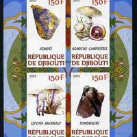 Djibouti 2012 Mushrooms & Minerals #1 imperf sheetlet containing 4 values unmounted mint