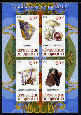 Djibouti 2012 Mushrooms & Minerals #1 imperf sheetlet containing 4 values unmounted mint