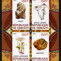 Djibouti 2012 Mushrooms & Minerals #2 perf sheetlet containing 4 values unmounted mint