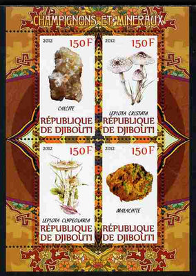Djibouti 2012 Mushrooms & Minerals #2 perf sheetlet containing 4 values unmounted mint