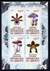 Djibouti 2012 Mushrooms & Orchids #2 imperf sheetlet containing 4 values unmounted mint