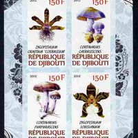 Djibouti 2012 Mushrooms & Orchids #2 imperf sheetlet containing 4 values unmounted mint
