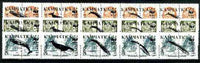 Kamchatka Republic - WWF Whales opt set of 15 values, each design opt'd on pair of Russian defs unmounted mint (Total 30 stamps)