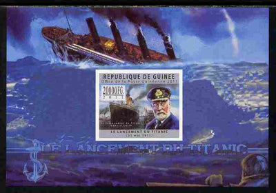 Guinea - Conakry 2011 Sinking of the Titanic #2 imperf deluxe sheet unmounted mint. Note this item is privately produced and is offered purely on its thematic appeal