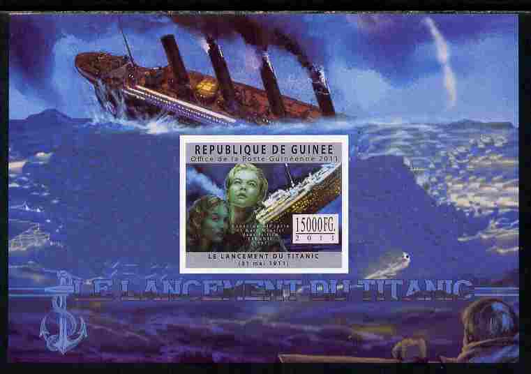 Guinea - Conakry 2011 Sinking of the Titanic #3 imperf deluxe sheet unmounted mint. Note this item is privately produced and is offered purely on its thematic appeal