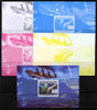 Guinea - Conakry 2011 Sinking of the Titanic #3 deluxe sheet - the set of 5 imperf progressive proofs comprising the 4 individual colours plus all 4-colour composite, unmounted mint