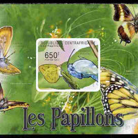Central African Republic 2011 Butterflies #4 imperf deluxe sheet unmounted mint. Note this item is privately produced and is offered purely on its thematic appeal